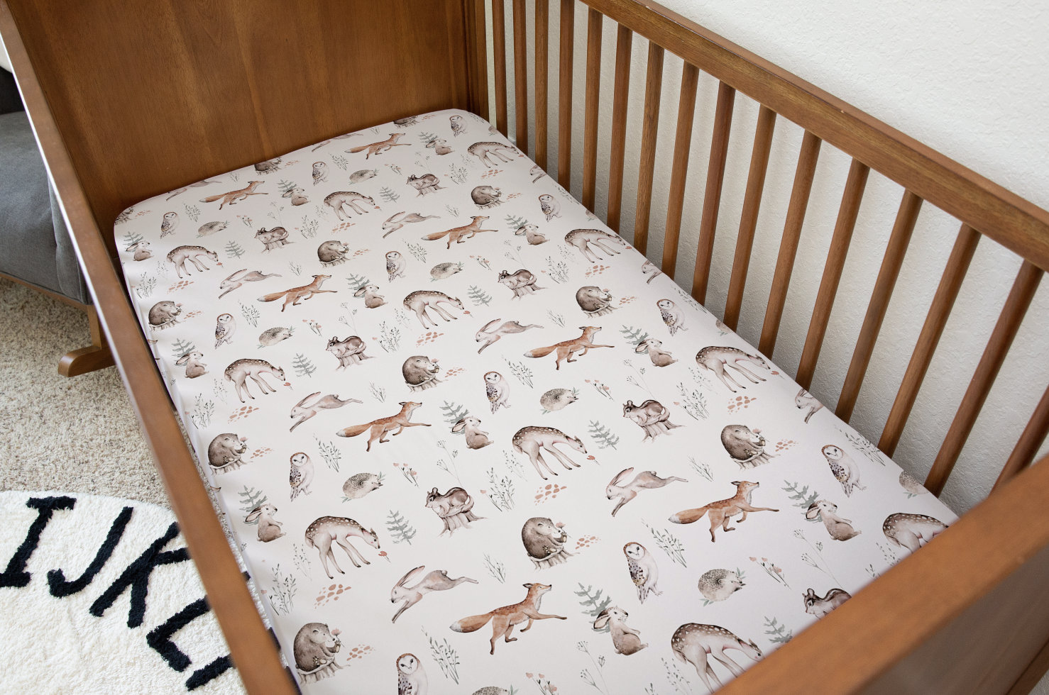Woodland Hedgehog, Fox and Deer Bedding, Duvet Covers, Fitted Sheets, Children's Room Decor, Kids Bedding, Woodland Bedding