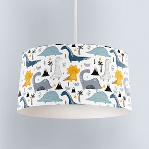 LAMPSHADE - Nursery Ceiling Dinosaur Lampshade - Children's Room Lampshade - Customised Round Lampshade, Dinosaur Decor