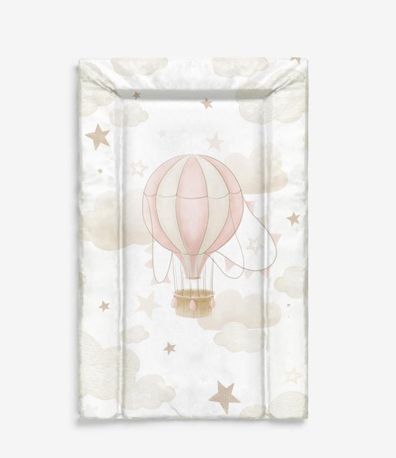 Baby Changing Mat Single Hot Air Balloon Pink, Nappy Changing