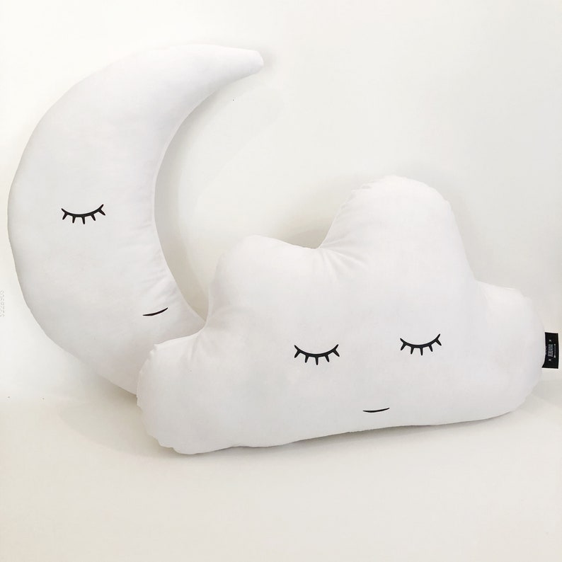 Sleepy Star Pillow Moon Pillow Cloud pillow Nursery Etsy