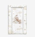 Baby Changing Mat - Beige Bear on Clouds, Nappy Changing Mat, Waterproof Mat, Baby Gift, Wedge Changing Mat, Bear Nursery Decor, Unisex