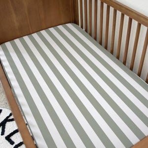 Stripes - Sage Green - Bedding, Decor, Duvet Covers, Fitted Sheets, Children's Room, Bedding, Stripes, Kids Bedding