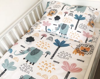 To fit cot 120x60, Teddy Ladder Blue Baby bedding set allround bumper pillow case duvet cover 5 PIECES SET 120x60 140x70