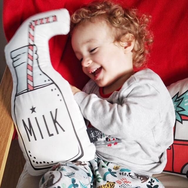 Milk Pillow Nursery Cushion Pillow Plush Monochrome Etsy UK