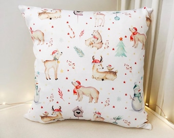 Cosy Christmas Pillow CASE, christmas Cushion, baby gift, Pillows, Children's Room Decor, baby shower gift, Nursery pillow, kids pillow