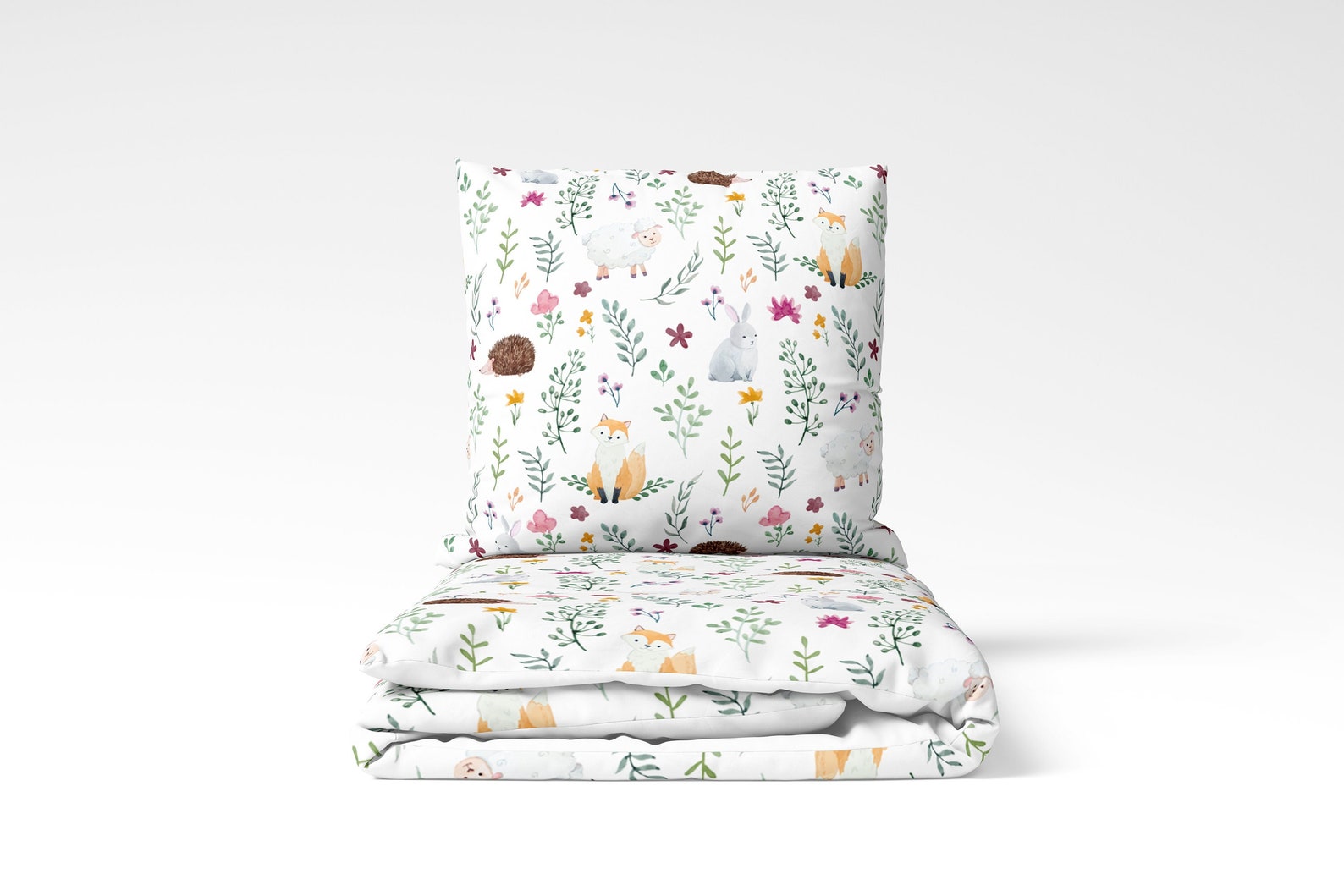 Woodland Nursery Duvet Cover Set Foxes and Rabbits Woodland Etsy UK