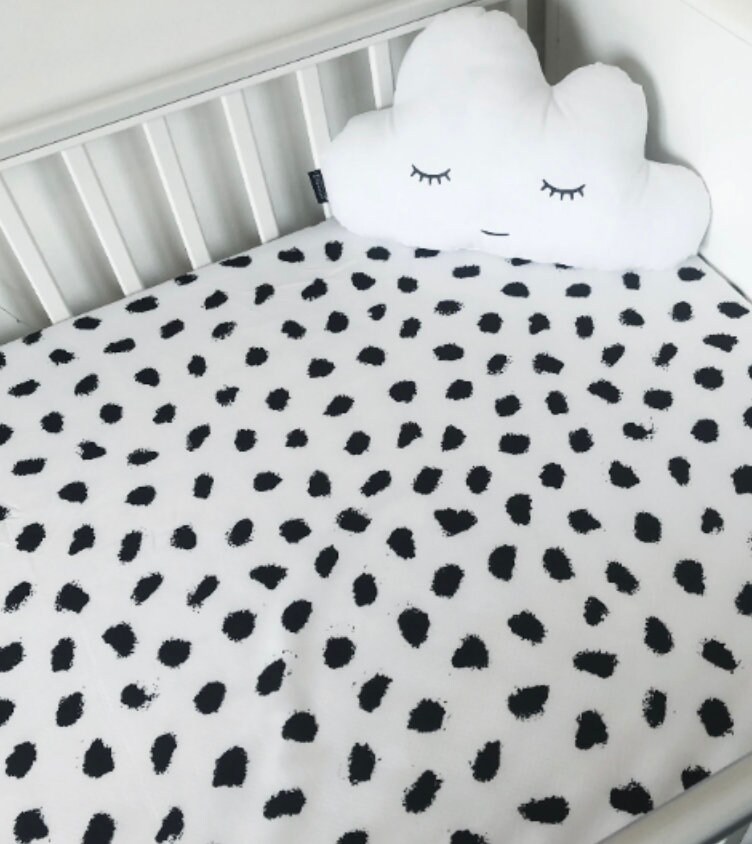 Polka dot cot bedding on sale