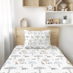 Plain Safari Bedding, Safari Bedding, Duvet Covers, Fitted Sheets, Kids and Baby Bedding, Safari Decor, Childrens Room Decor, Unisex Bedding