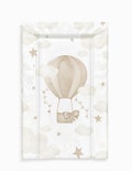 Baby Changing Mat - Single Hot Air Balloon - Beige, Nappy Changing Mat, Waterproof Mat, Baby Gift, Wedge Changing Mat, Neutral Nursery Decor