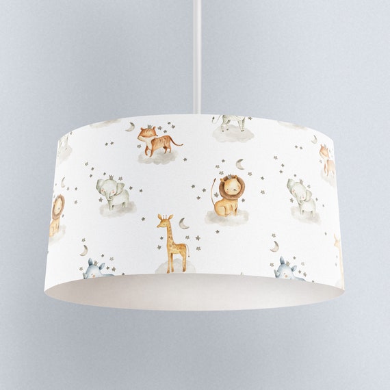 LAMPSHADE Nursery Ceiling Cute Safari Stars and Clouds Etsy