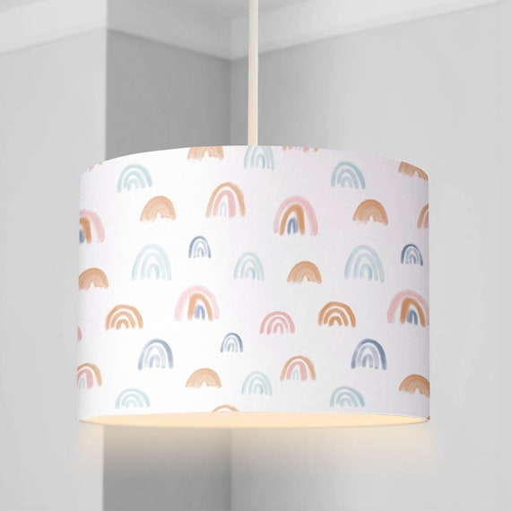 LAMPSHADE Nursery Ceiling Watercolour Rainbow Lampshade Childrens