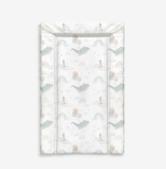Baby Changing Mat Ocean Whale and Rainbows, Nappy Changing Mat