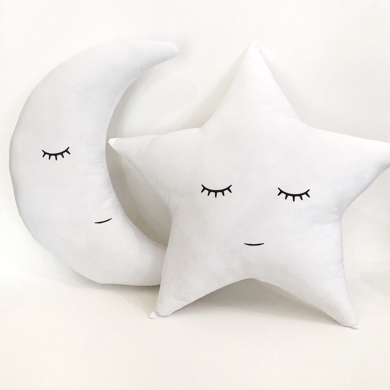 Sleepy Star Pillow Moon Pillow Cloud pillow Nursery Etsy