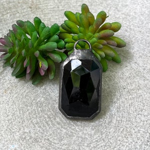 Soldered Pendant | Medium Black Square