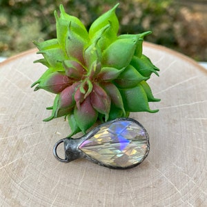 Soldered Pendant | AB Teardrop