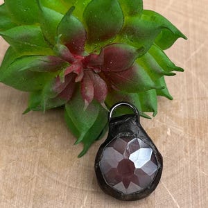 Soldered Pendant | Purple shade crystal drop