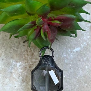 Soldered Pendant | Octagon Crystal | Black Diamond Shade