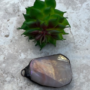 Hand soldered agate