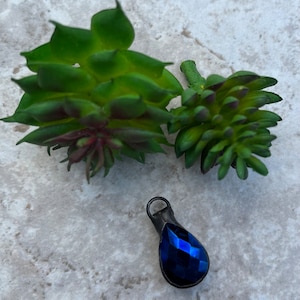 Hand Soldered Cobalt Blue Teardrop