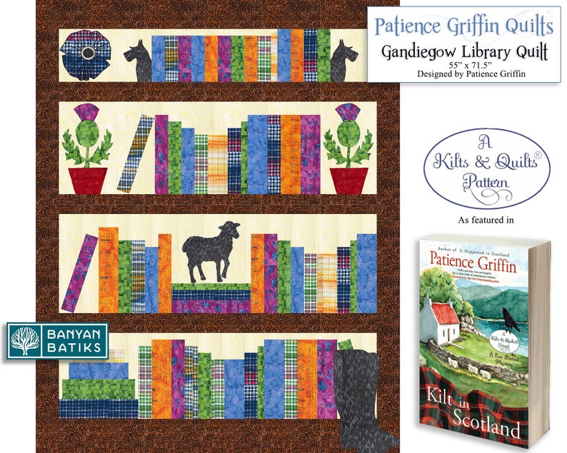 Gandiegow Library Quilt-printed Pattern (featured in the Kilts and ...