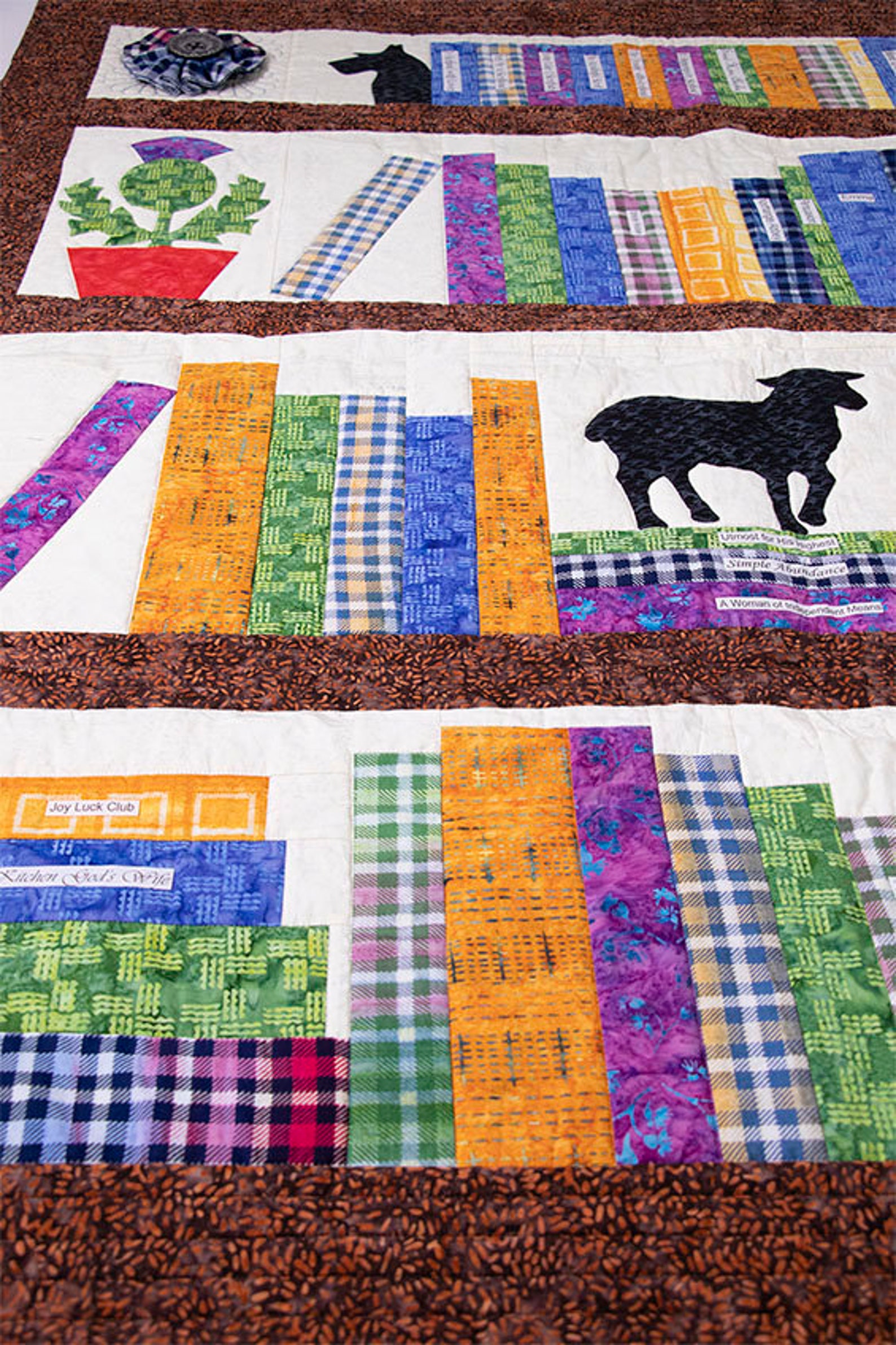 Gandiegow Library Quiltprinted Pattern featured in the Kilts Etsy