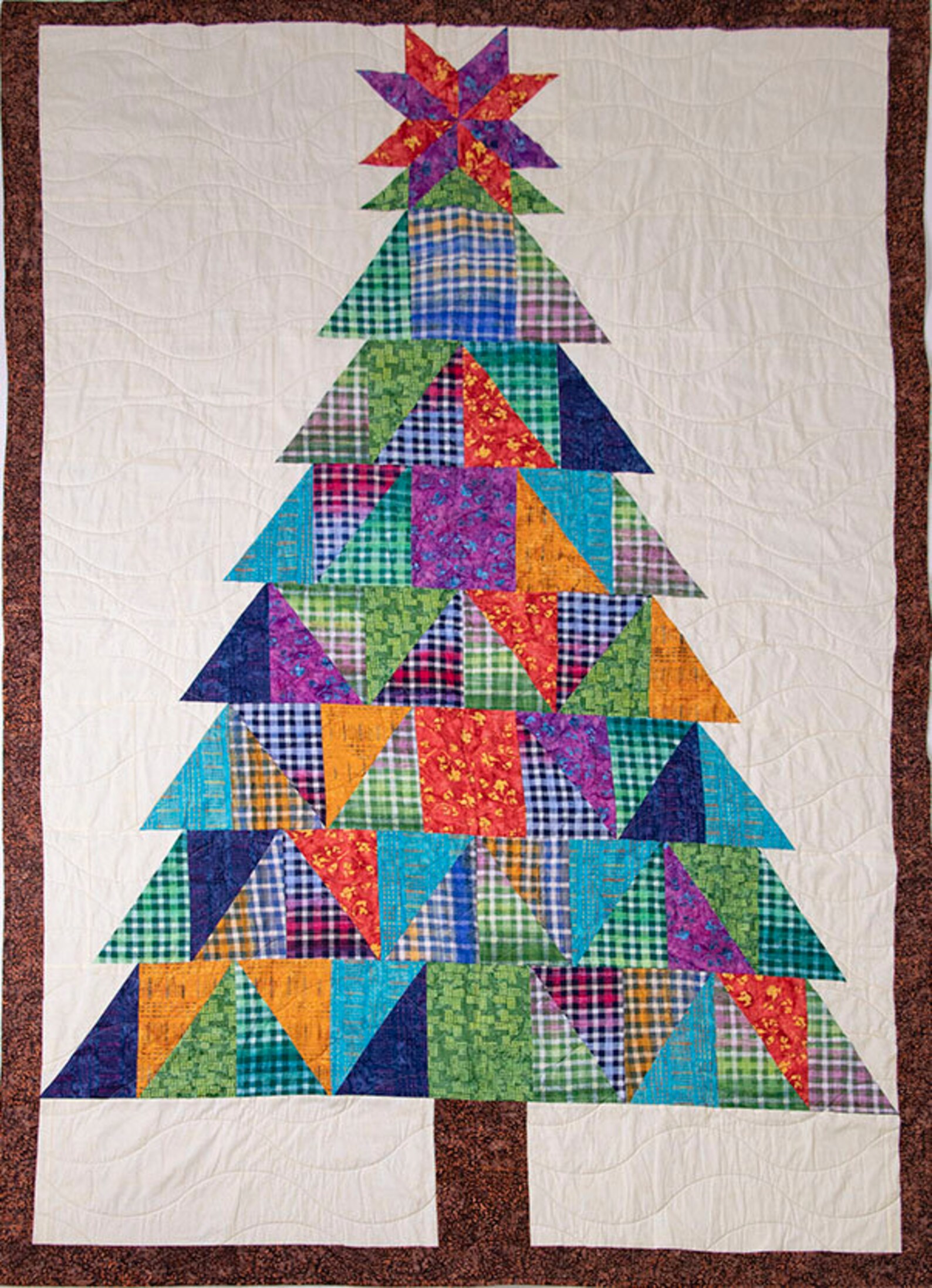 Gandiegow Christmas Tree QuiltPrinted Pattern featured in Etsy