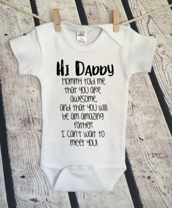 Hi Dad Pregnancy Announcement Daddy Father Newborn Pop Etsy