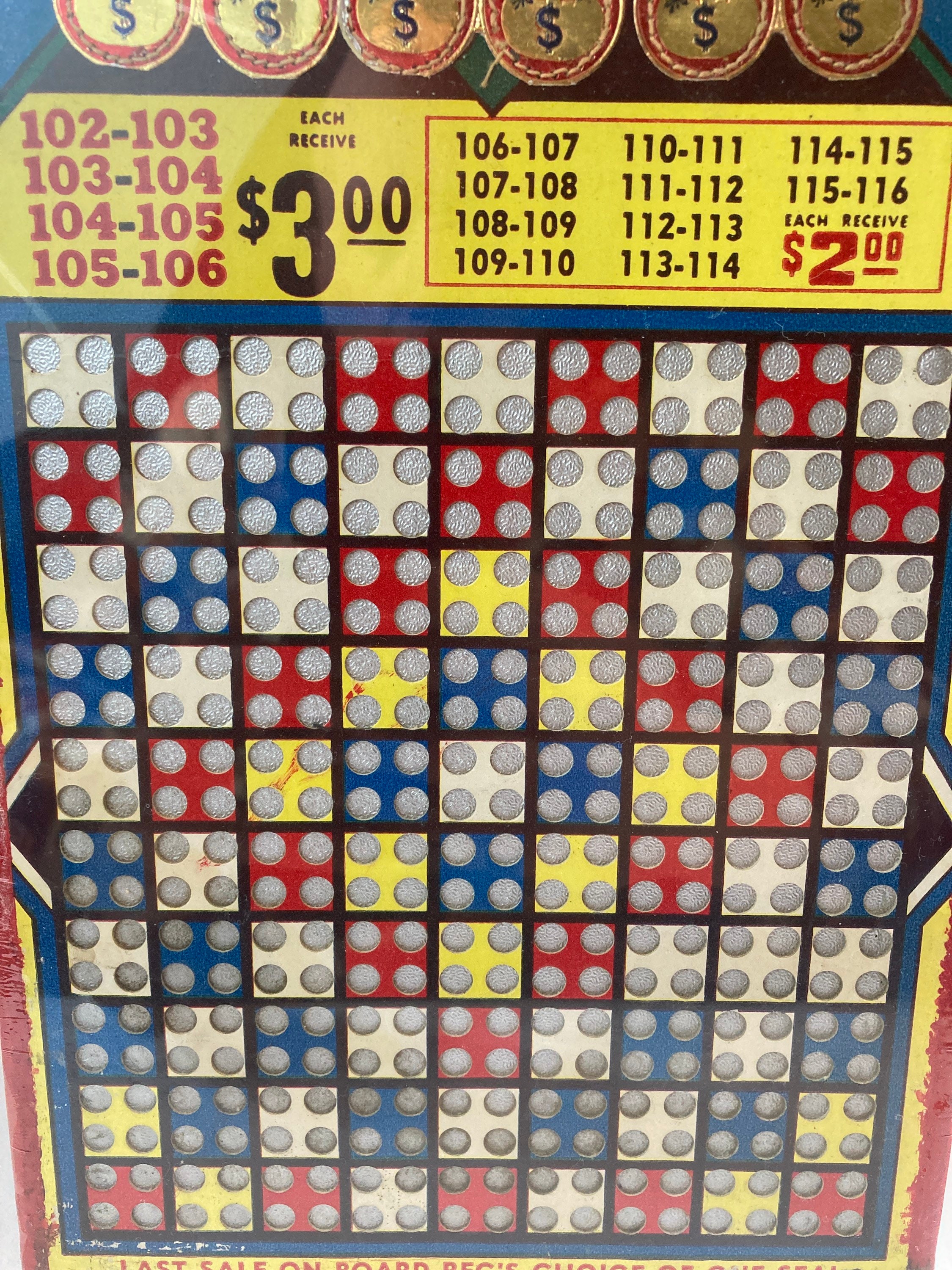 Vintage punch card game NOS sealed Etsy