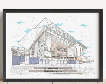 Elland Road Stadium Print: Leeds United Football Art