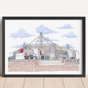 Deepdale Stadium Print: Preston North End FC Football Art