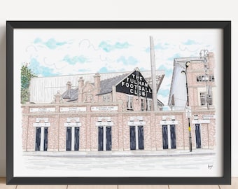 Craven Cottage Print: Fulham F.C. Stadium Art - Premier League Football