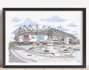 Pride Park Stadium Print: Derby County FC Football Art