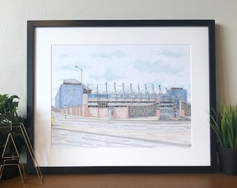 Goodison Park Stadium  - Everton FC - Walton - Liverpool - English Premiership - Football Art - Soccer - Football Stadium - Print - Poster