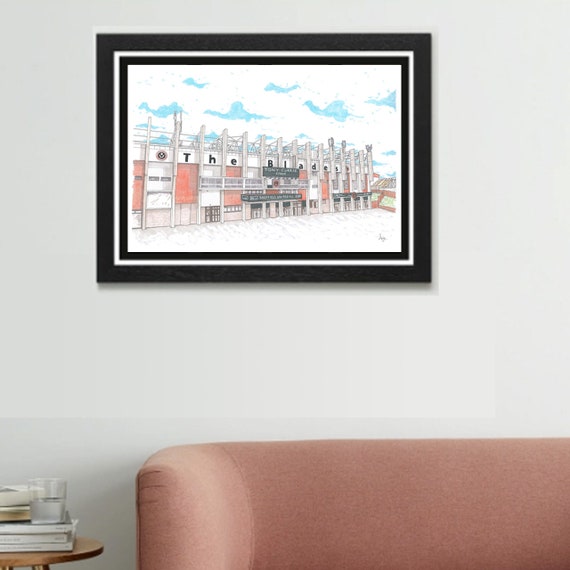 Bramall Lane Stadium Sheffield United Tony Currie Stand Sheffield Yorkshire Football Art Soccer Football Stadium Print