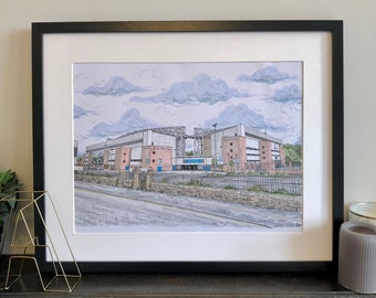 Ewood Park - Blackburn Rovers  - Blackburn  - Lancashire - English Football - Football Art - EFL - Print  - Home decor- Stadium Art