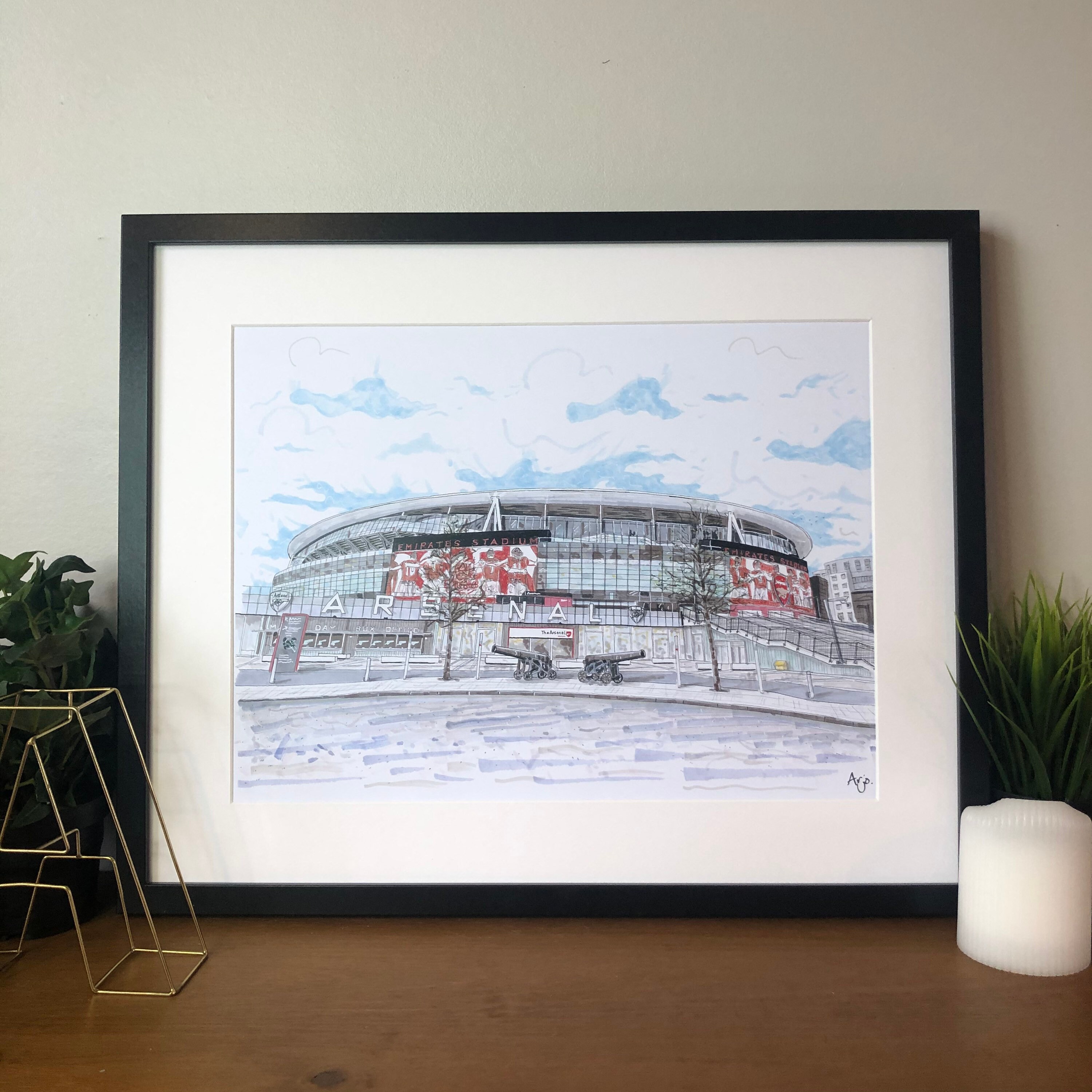 Son Arsenal Football Stadium Print Brother Arsenal Emirates Stadium Football Gift Gift For Dad Gift Present For Football Fan