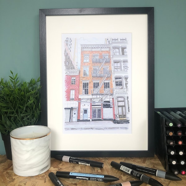 A little Life book - Lispenard Street - Hanya Yanagihara -  New York - NYC - Art Print - Manhattan - Travel Art - Architecture