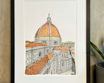 Florence Cathedral - Santa Maria Del Fiore - Florence - Italy - Architecture - Print - Home Decor - Wall Art  - Cathedral