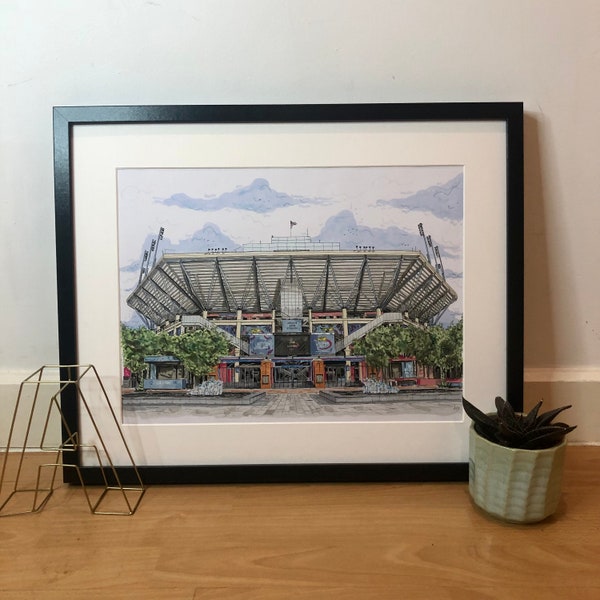 US Open - Arthur Ashe Stadium - Flushing Meadows  - Tennis - Grand Slam - ATP Tour - Tennis Court - Print- Poster