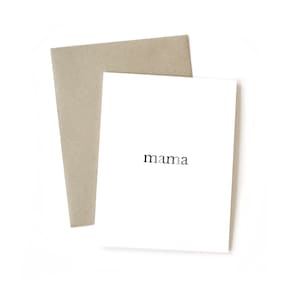 Maman |  Carte de vœux ||  Fête des Mères | Cadeau | Maman | Douche de bébé | Grossesse | Minimum | Simple | Respectueux de l’environnement