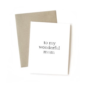 À ma merveilleuse maman (fr)  Carte de voeux  Fête des Mères (fr) Cadeau Maman - France Maman Juste parce que Eco-Friendly