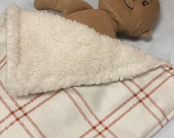 Plaid Blanket and Pillow Doll Set