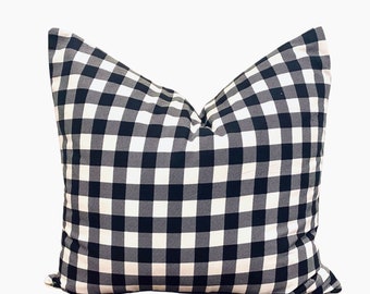Black and White Checker Pillow Cover