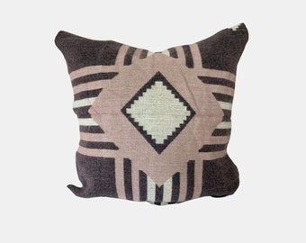 Mauve Diamond Alpaca Wool Pillow Cover