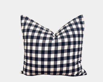 Black and White Checker Pillow Cover