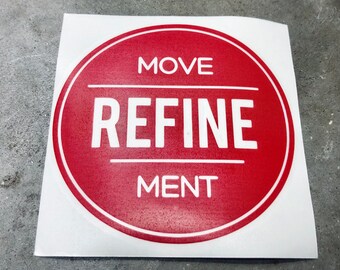 Red Vinyl Transfer RM Original Logo Sticker
