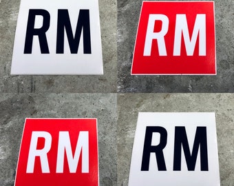 Refine Movement RM square sticker RED or WHITE