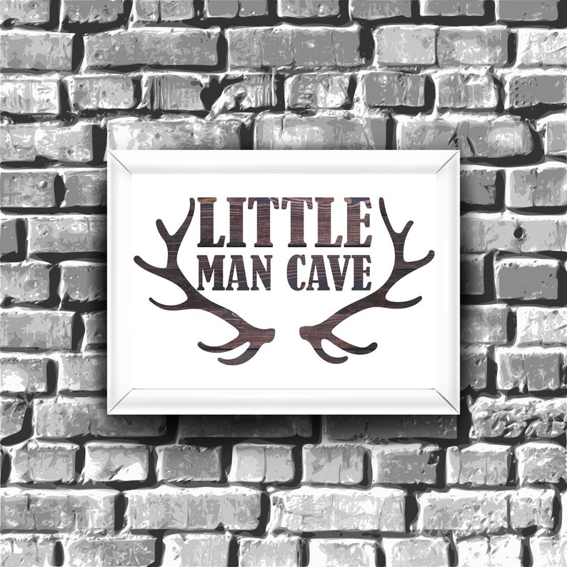 Little Man Cave Printable Minimalist Poster Nursery Decor | Etsy