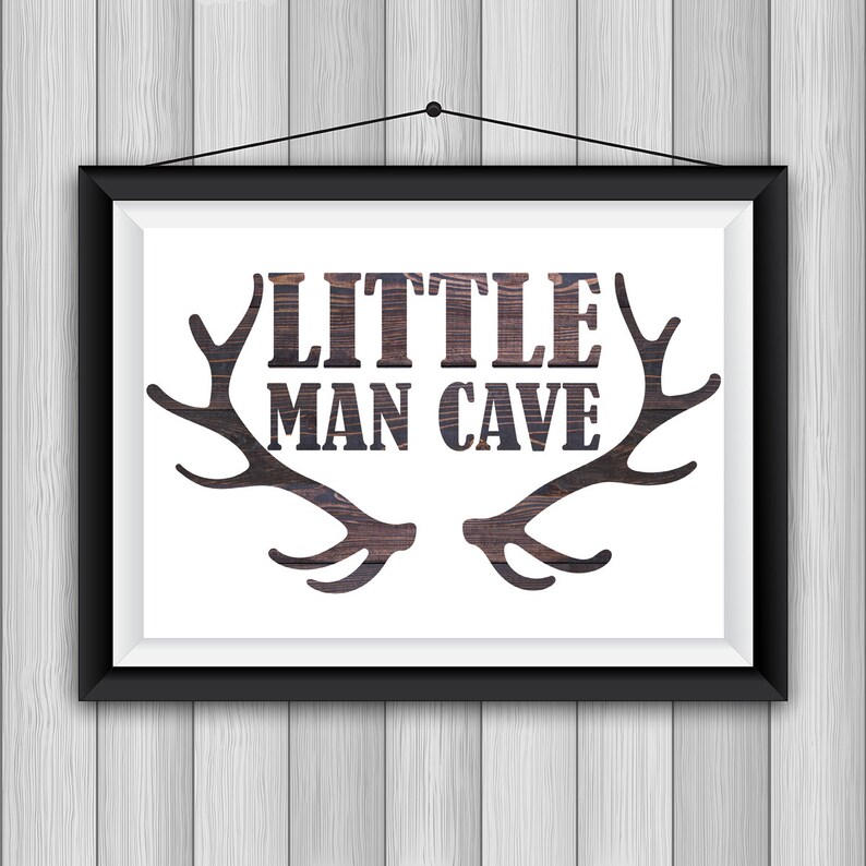 Little Man Cave Printable Minimalist Poster Nursery Decor | Etsy