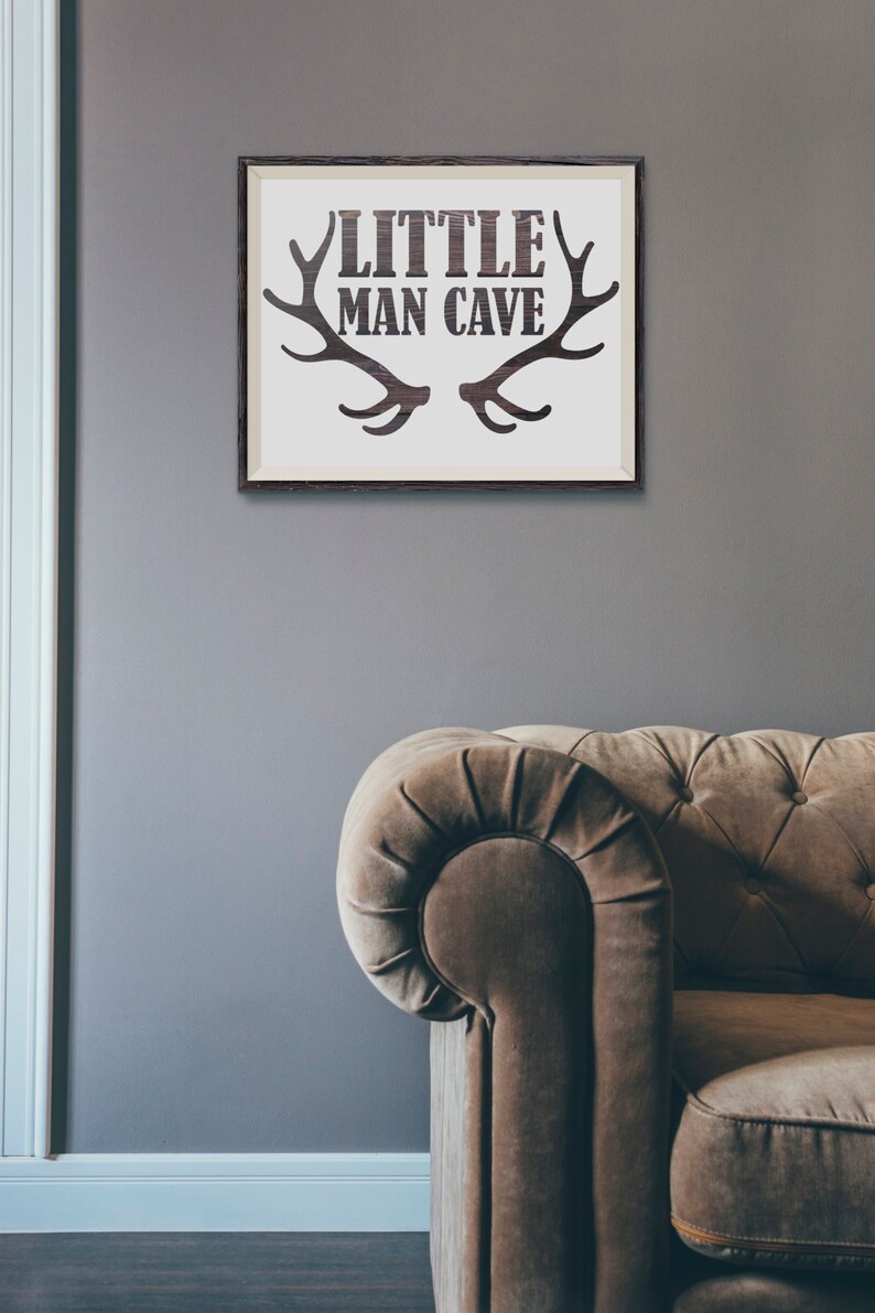 Little Man Cave Printable Minimalist Poster Nursery Decor | Etsy